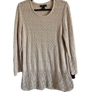 Style & Company cream colored sweater tunic top